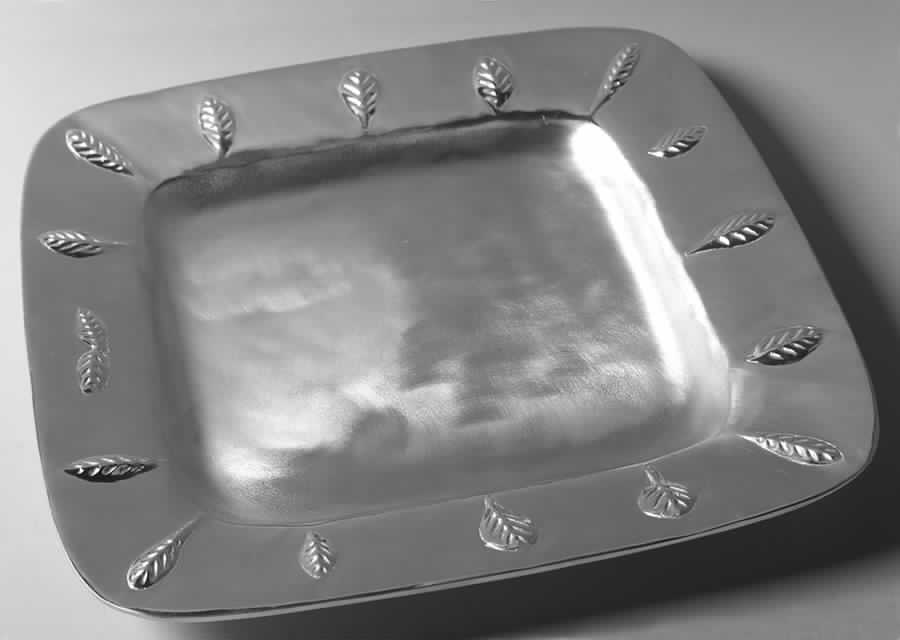 Seasons Leaves 14" Metal Square Platter by Portmeirion-1