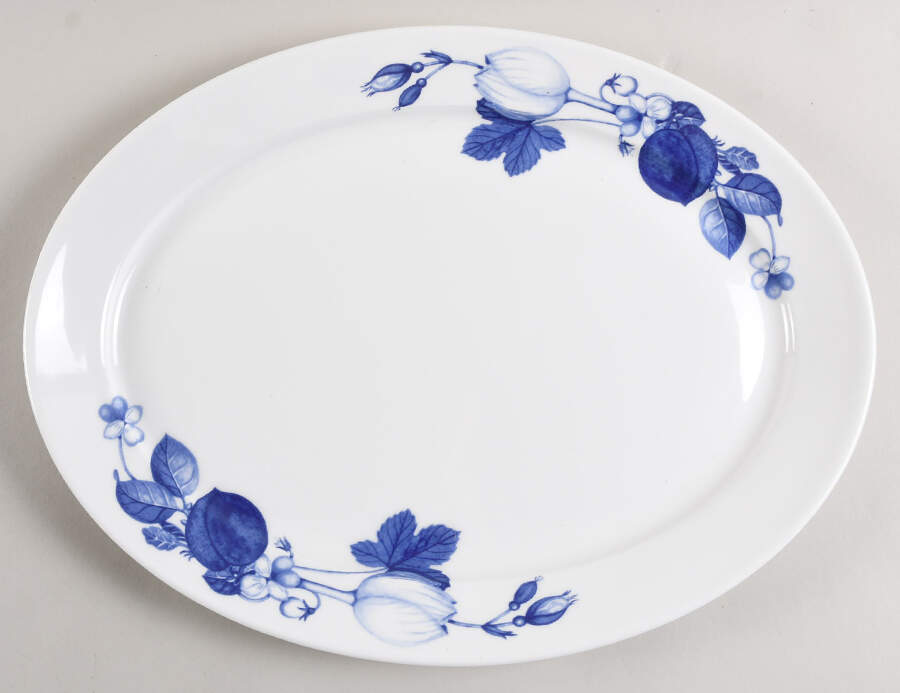 Harvest Blue 15" Oval Serving Platter by Portmeirion-1