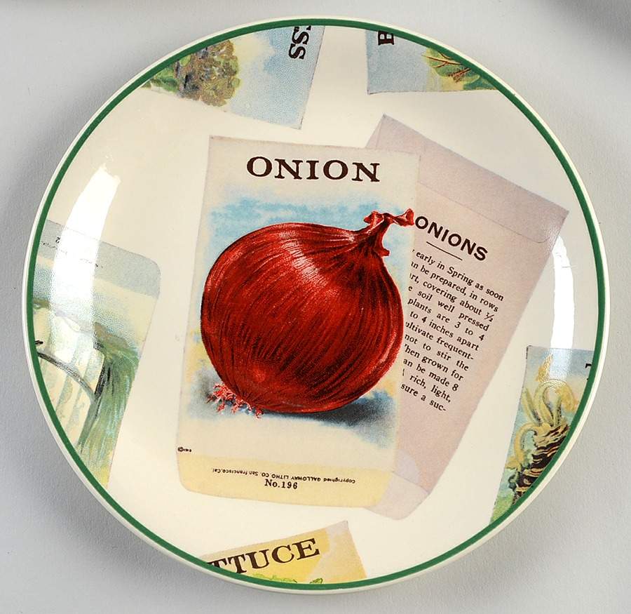 Seed Packets Bread & Butter Plate by Poole Pottery-1