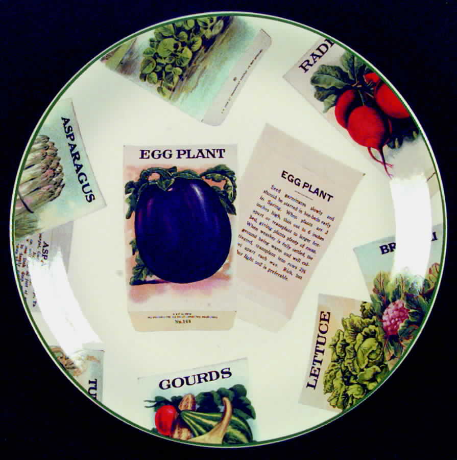 Seed Packets Dinner Plate by Poole Pottery-1