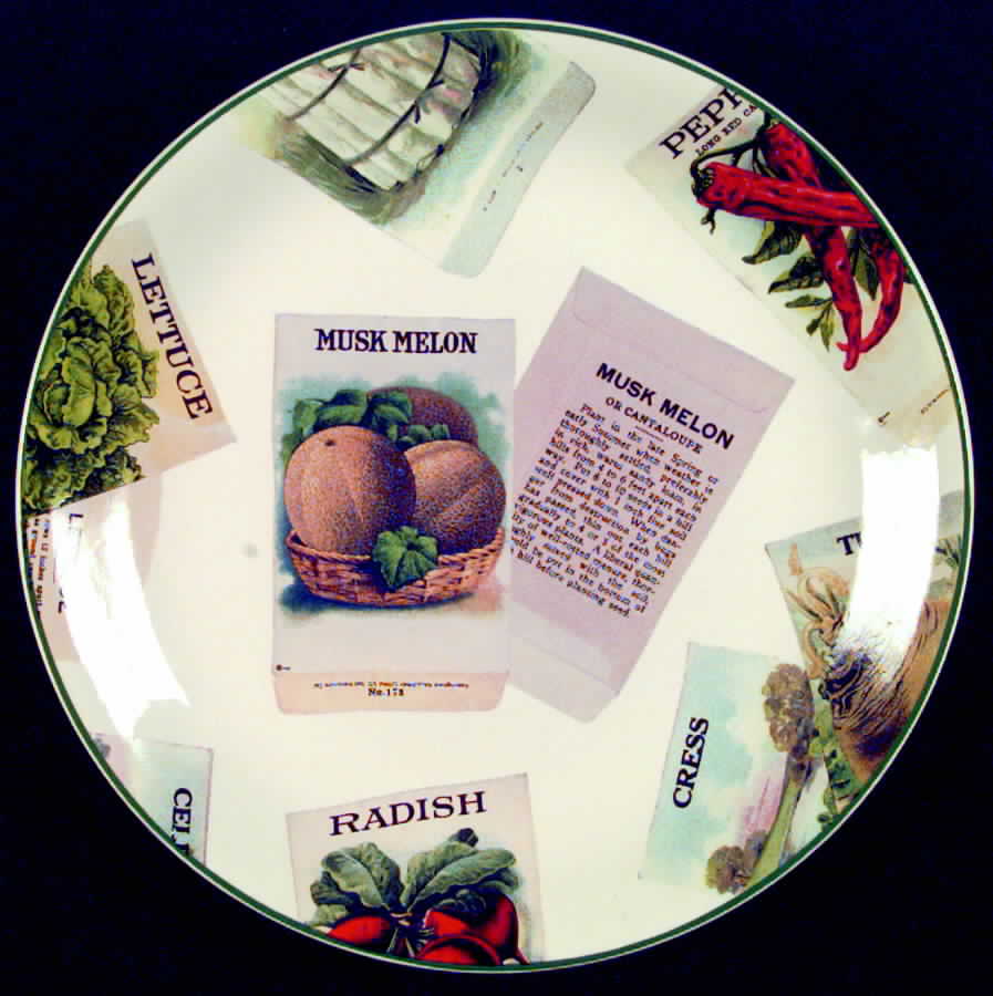 Seed Packets Dinner Plate by Poole Pottery-1