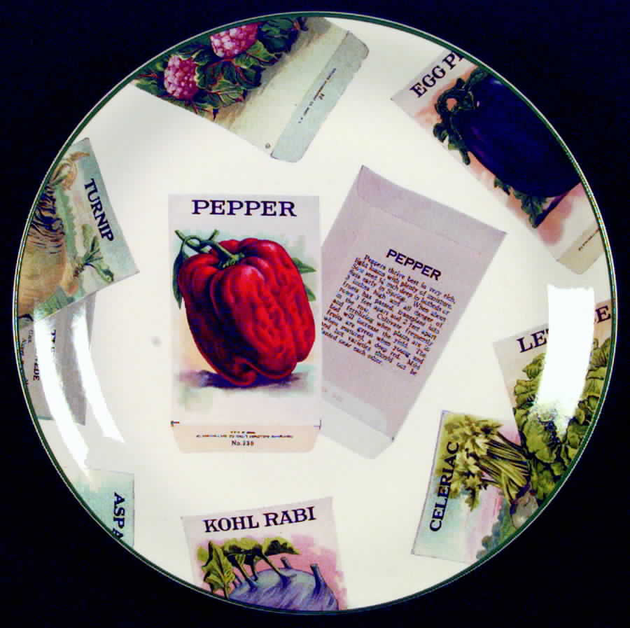 Seed Packets Dinner Plate by Poole Pottery-1