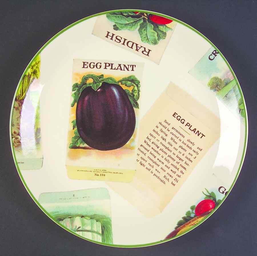 Seed Packets Salad Plate by Poole Pottery-1