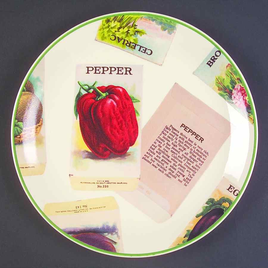 Seed Packets Salad Plate by Poole Pottery-1