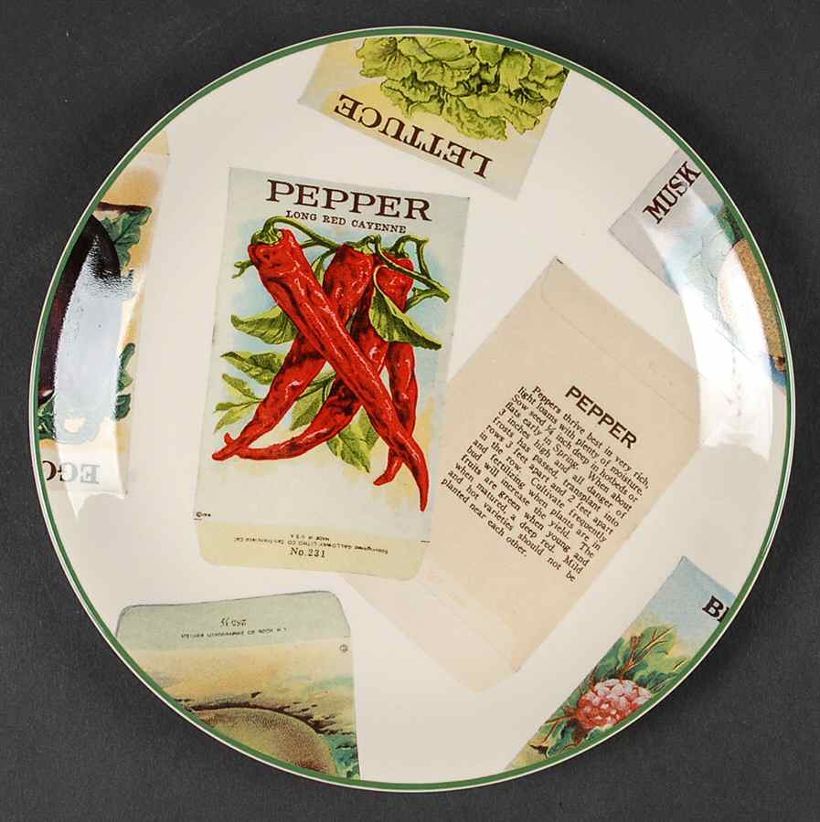Seed Packets Salad Plate by Poole Pottery-1