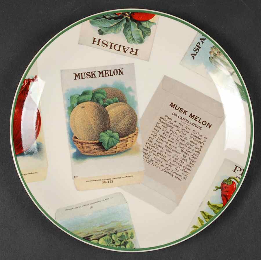 Seed Packets Salad Plate by Poole Pottery-1