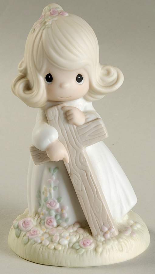 I Believe In The Old Rugged Cross-Figure Trumpet-I Believe In The Old Rugged Cros - Trumpet Trademark, No Box by Precious Moments-1