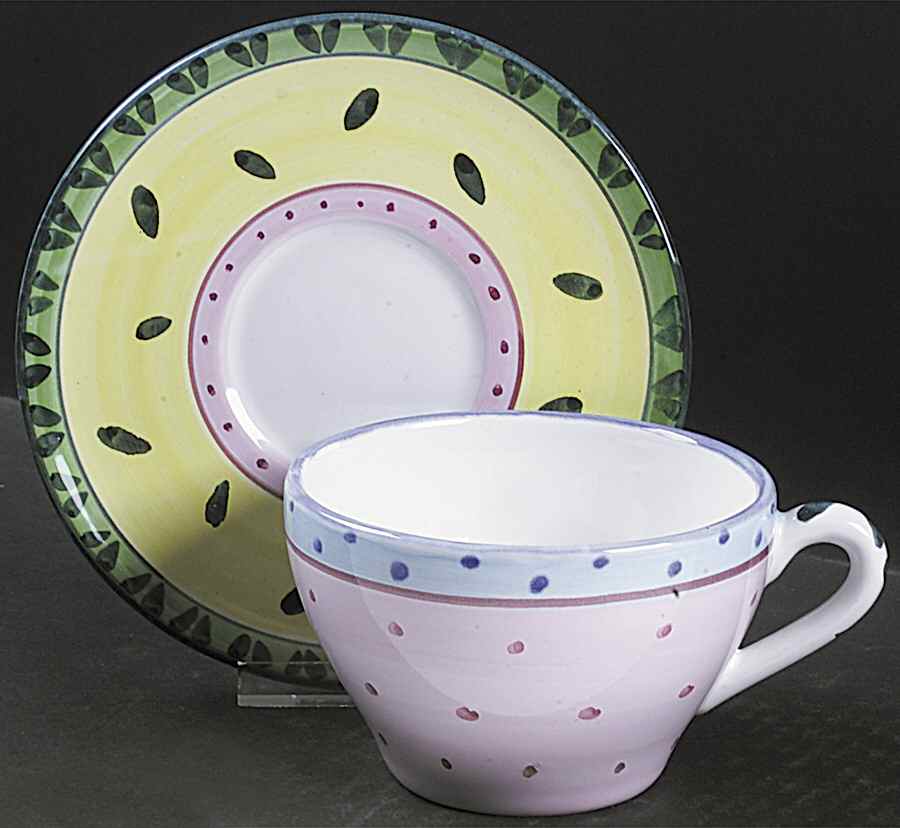 Calypso Flat Cup & Saucer Set by Presenttense-1