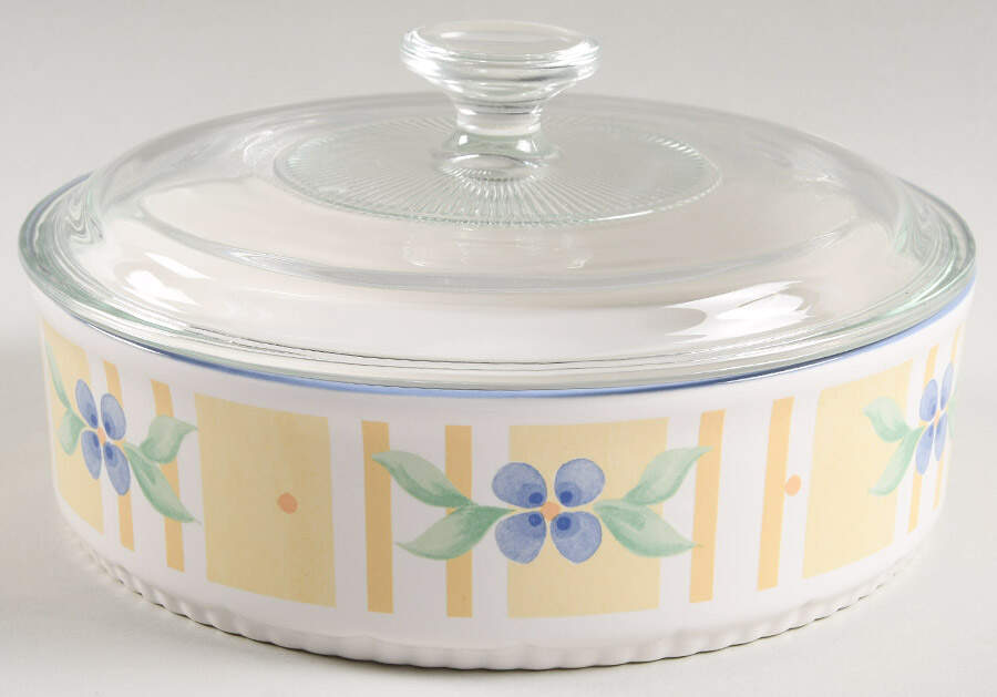 Summer Breeze 1 Qt Round Covered Casserole by Pfaltzgraff-1