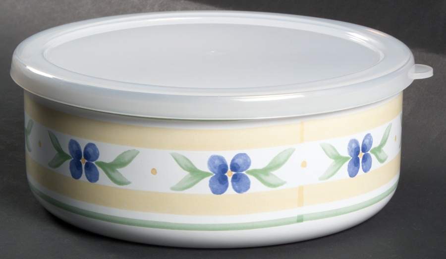 Summer Breeze 6" Metal Bowl W/Plastic Lid by Pfaltzgraff-1