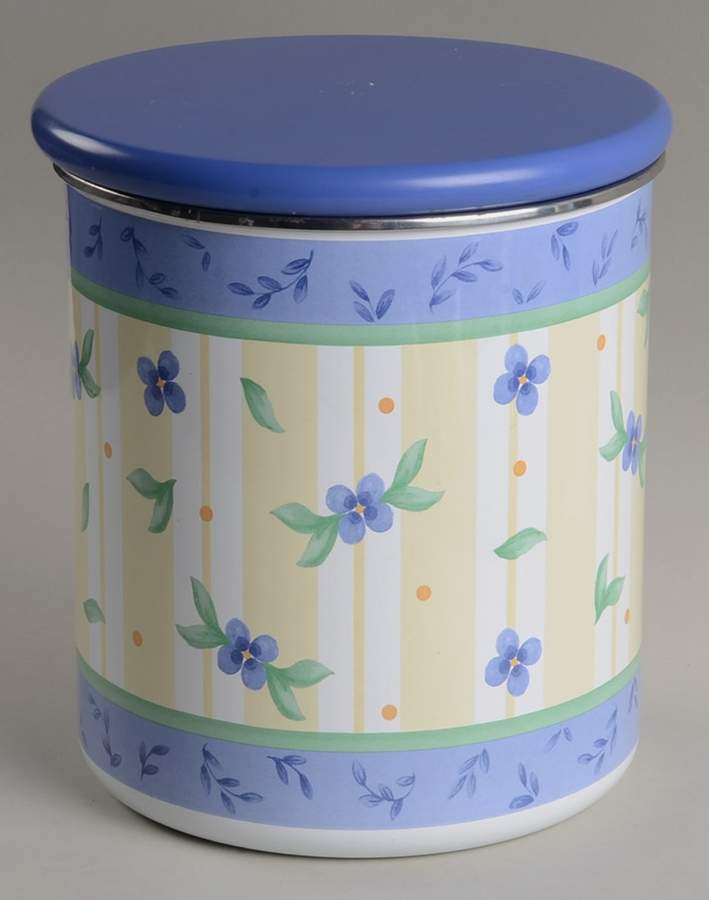 Summer Breeze Large Metal Canister & Wood Lid by Pfaltzgraff-1