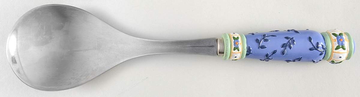 Summer Breeze Salad Serving Spoon-Plastic Handle by Pfaltzgraff-1