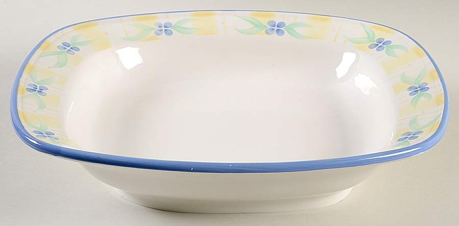 Summer Breeze 14" Square Pasta Serving Bowl by Pfaltzgraff-1