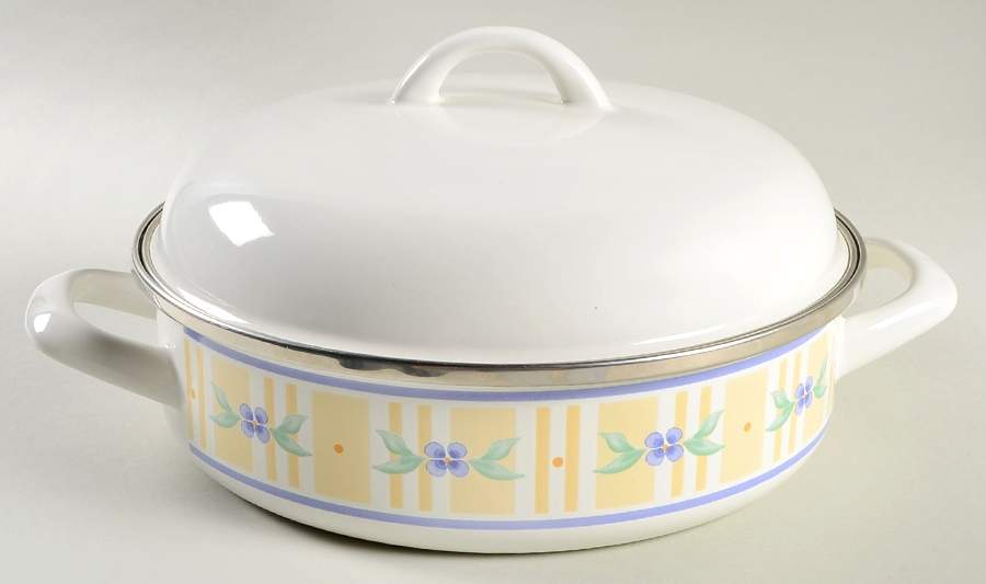 Summer Breeze 3 Quart Metal Covered Casserole by Pfaltzgraff-1