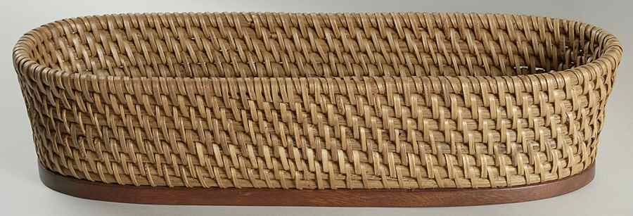 Summer Breeze Wicker Bread Basket by Pfaltzgraff-1
