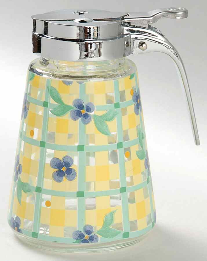 Summer Breeze Glassware Syrup & Metal Lid by Pfaltzgraff-1