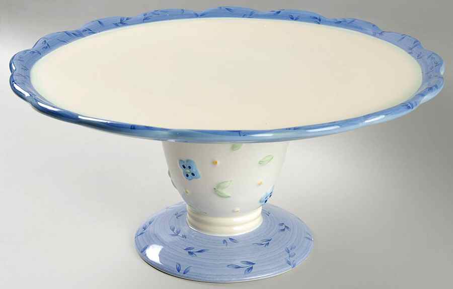Summer Breeze 12" Diameter Pedestal Cake Stand by Pfaltzgraff-1