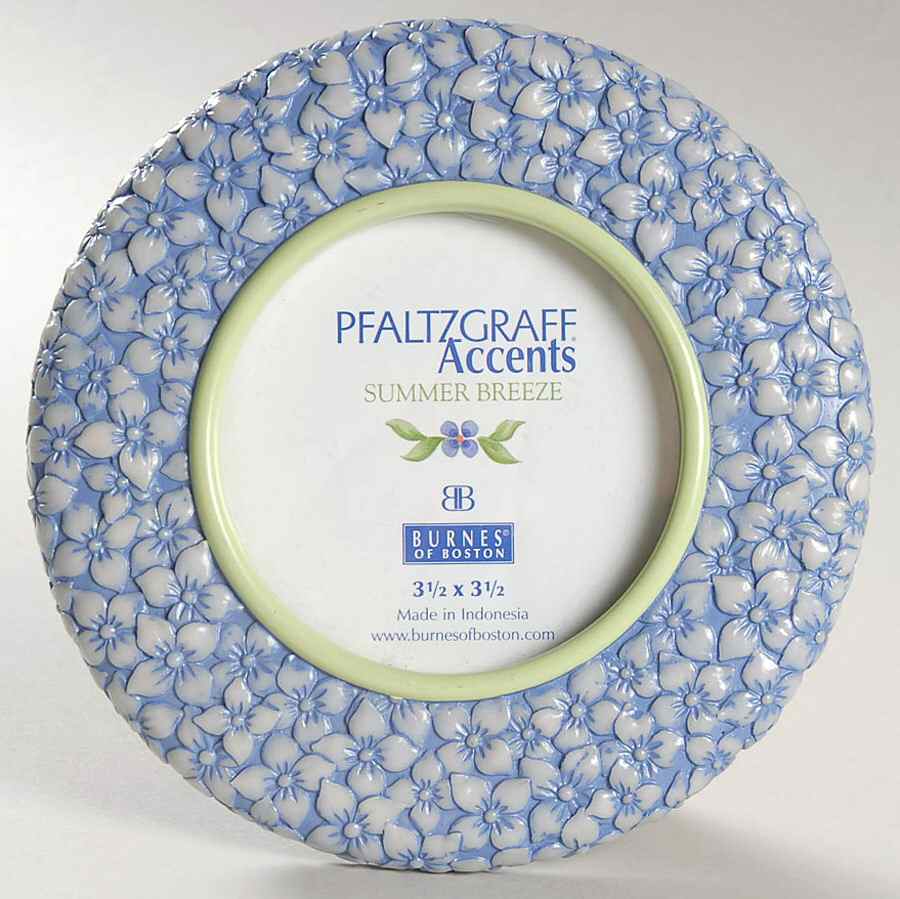 Summer Breeze Round Frame-Holds 3 1/2" X 3 1/2" by Pfaltzgraff-1