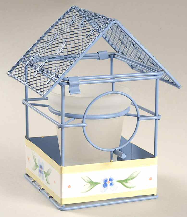 Summer Breeze Metal Votive Birdhouse W/Glass Insert by Pfaltzgraff-1