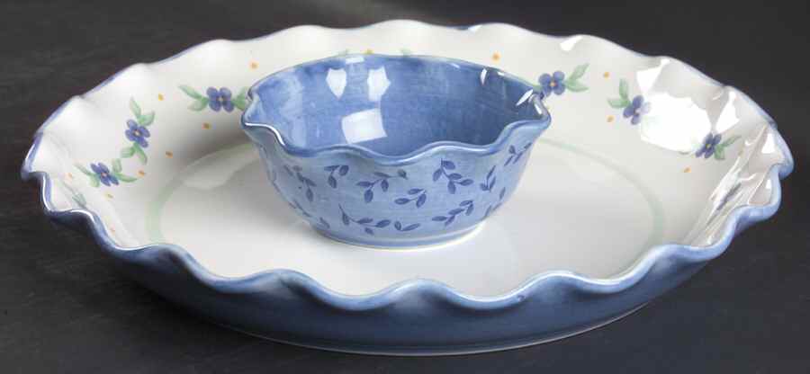 Summer Breeze (2 Piece) Fluted Chip/Dip Set by Pfaltzgraff-1