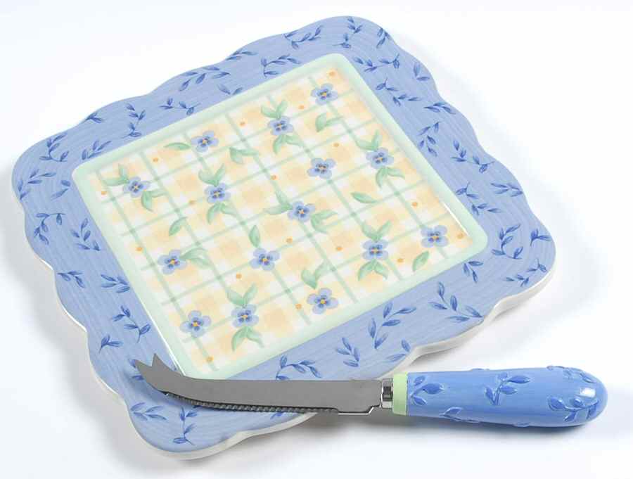 Summer Breeze Cheese Tray and Slicer by Pfaltzgraff-1