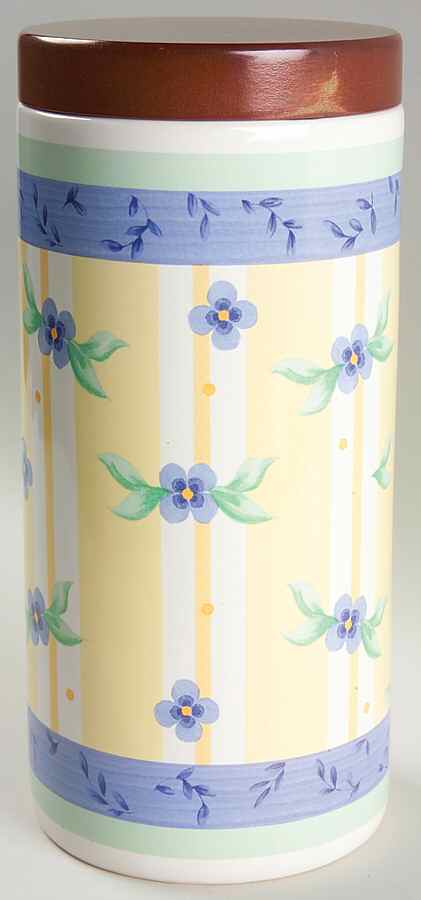 Summer Breeze Medium Cylinder Canister & Wood Lid by Pfaltzgraff-1
