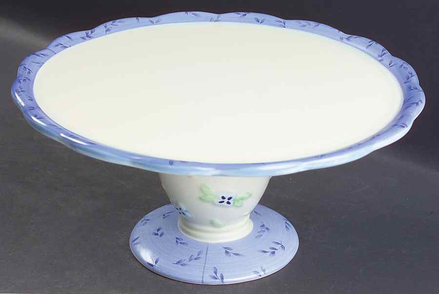 Summer Breeze 10" Diameter Pedestal Cake Stand by Pfaltzgraff-1