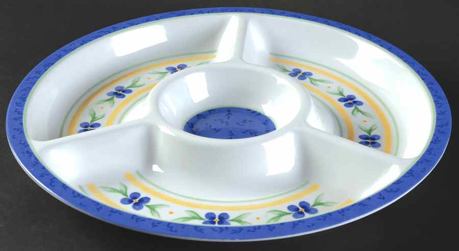 Summer Breeze 1 Piece Melamine Chip & Dip by Pfaltzgraff-1