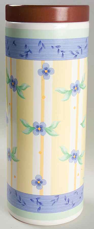 Summer Breeze Large Cylinder Canister & Wood Lid by Pfaltzgraff-1