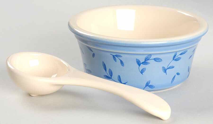 Summer Breeze Dip/Salsa Crock & Ladle by Pfaltzgraff-1