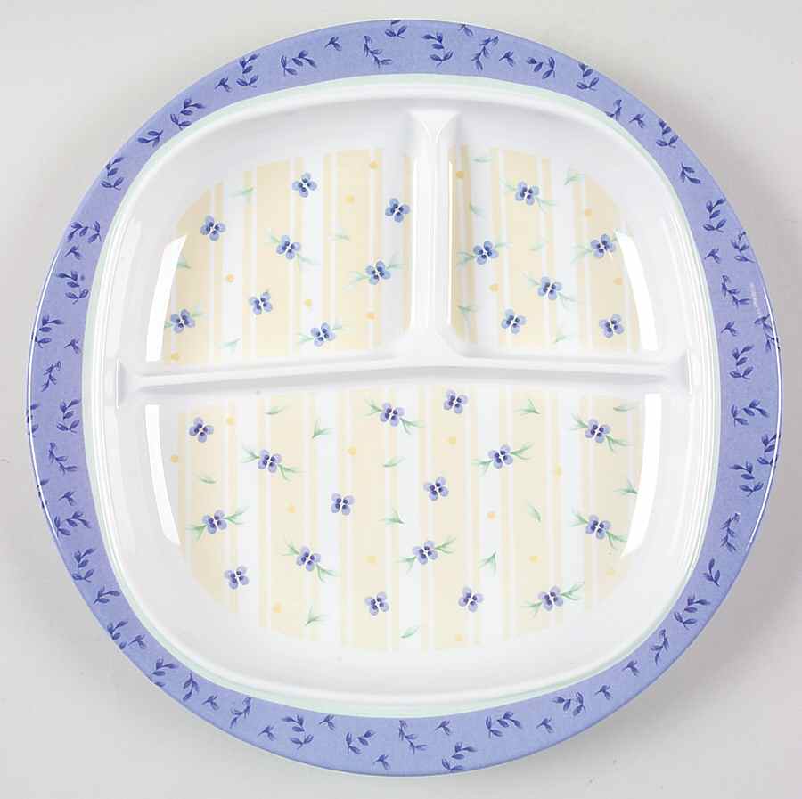 Summer Breeze Melamine Adult Divided Plate by Pfaltzgraff-1