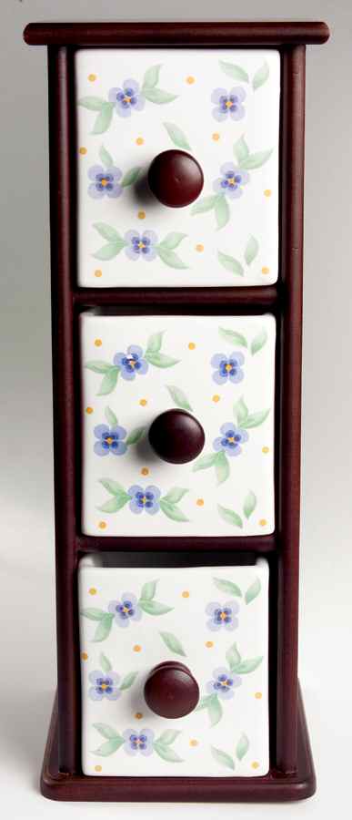 Summer Breeze Tall 3 Drawer Wood Organizer by Pfaltzgraff-1