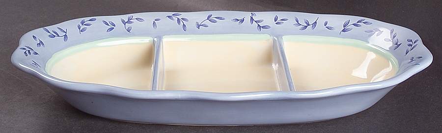 Summer Breeze 3 Part Divided Snack Plate by Pfaltzgraff-1