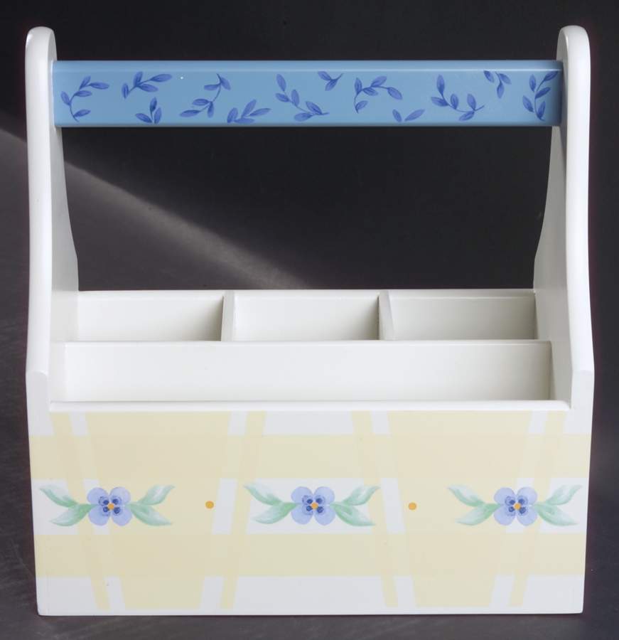 Summer Breeze Wood Silverware/Napkin Caddy by Pfaltzgraff-1