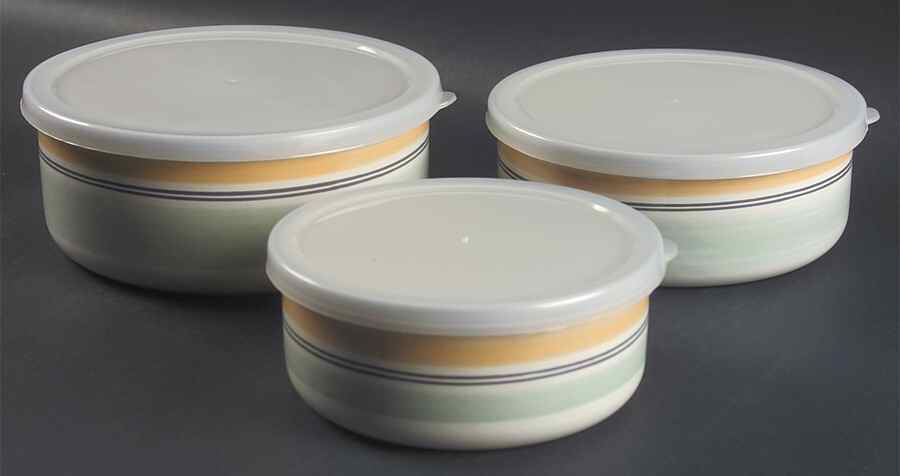 Key Largo 3 Pc Metal Bowl W/Plastclid (5 3/4",6 3/4",7 1/4") by Pfaltzgraff-1