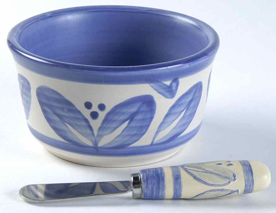 Villa Flora Dip Bowl & Spreader Set by Pfaltzgraff-1