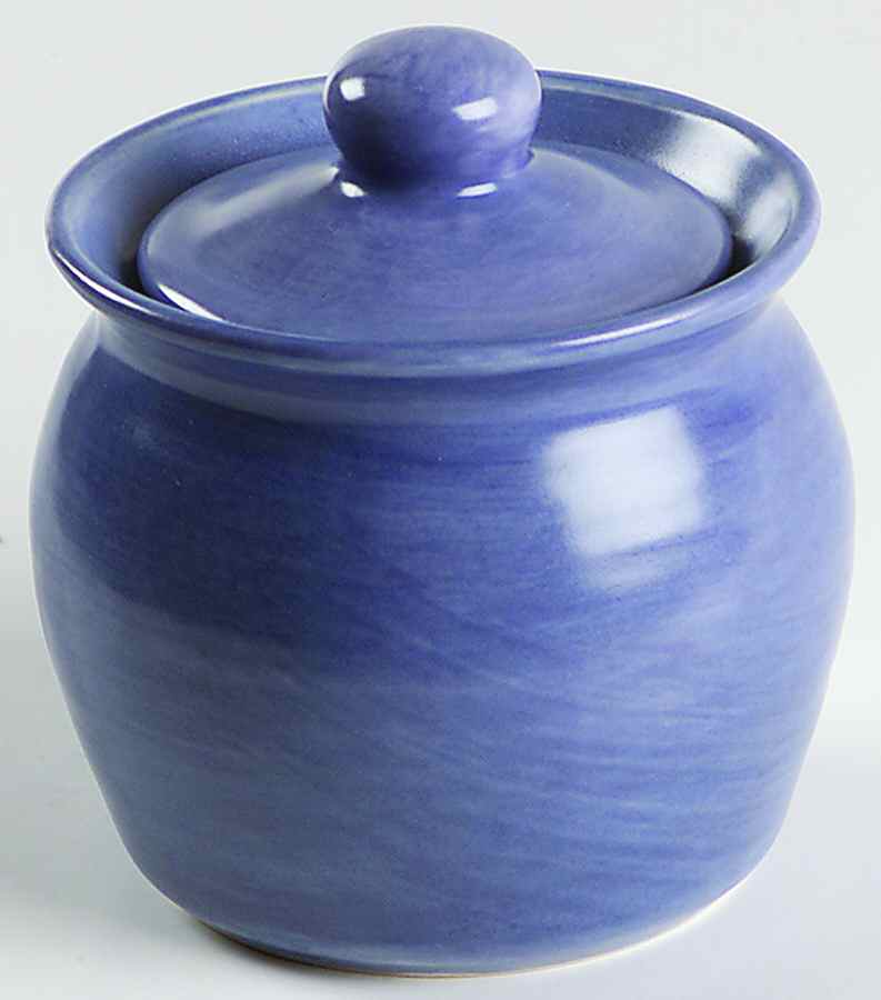 Stonewash Blue Sugar Bowl & Lid by Pfaltzgraff-1