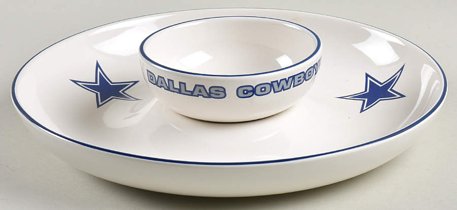 Dallas Cowboys (2 Piece) Chip & Dip Set by Pfaltzgraff-1