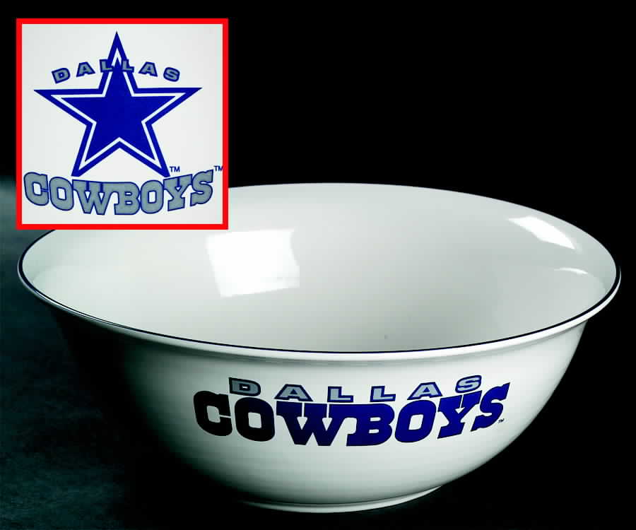 Dallas Cowboys Party Bowl by Pfaltzgraff-1