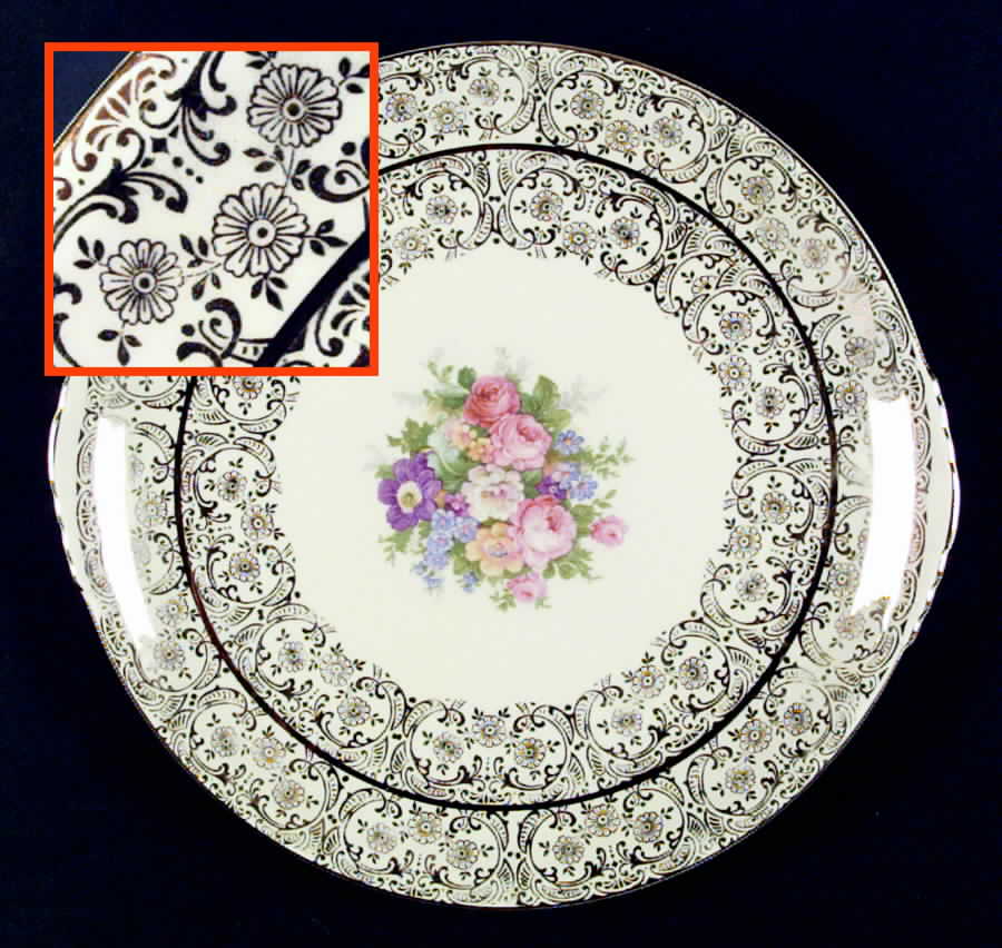PCP122 Handled Cake Plate by Paden City-1
