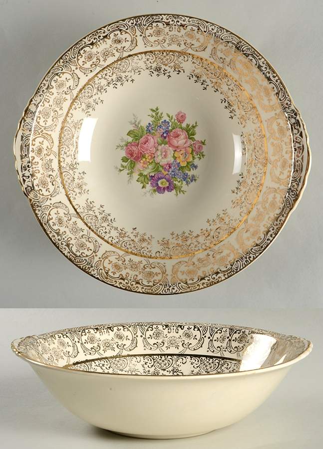 PCP122 9" Round Vegetable Bowl by Paden City-1