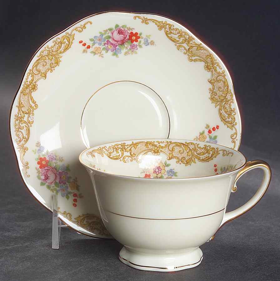 Priscilla Footed Cup & Saucer Set by Pirkenhammer-1