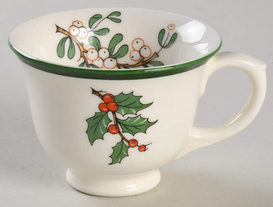 Christmas Tree Footed Demitasse Cup by Plummer (NY)-1