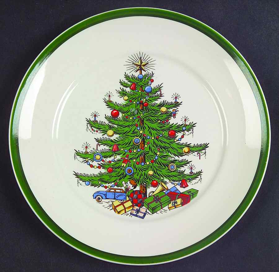 Christmas Tree Bread & Butter Plate by Plummer (NY)-1