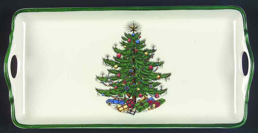 Christmas Tree 10" Rectangular Tray by Plummer (NY)-1