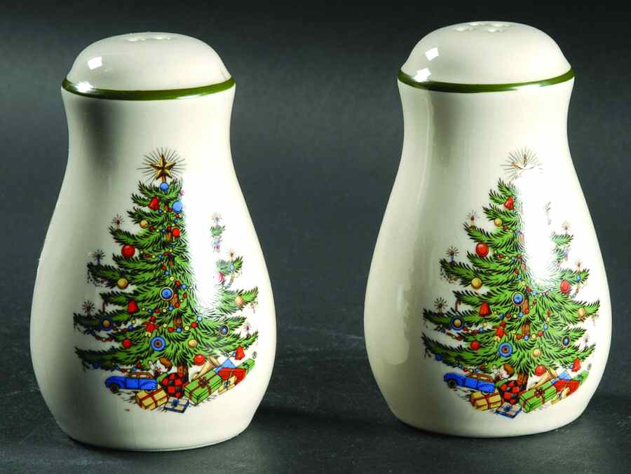 Christmas Tree Salt & Pepper Set by Plummer (NY)-1