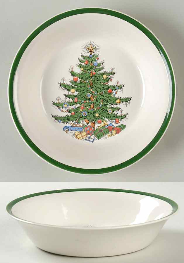 Christmas Tree Coupe Cereal Bowl by Plummer (NY)-1