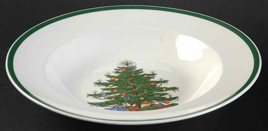 Christmas Tree Rim Soup Bowl by Plummer (NY)-1