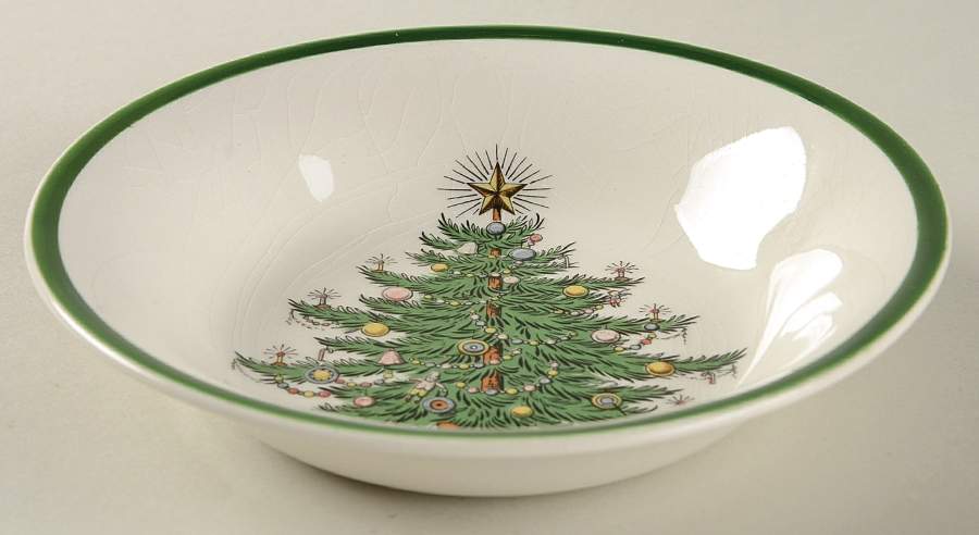 Christmas Tree Fruit/Dessert (Sauce) Bowl by Plummer (NY)-1