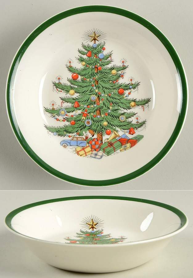 Christmas Tree Fruit/Dessert (Sauce) Bowl by Plummer (NY)-1